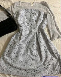 Elegant Lace Overlay Dress ( item is thrifted)