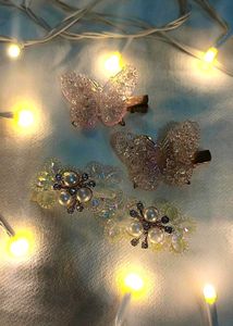Sparkly Butterfly Hair Clips
