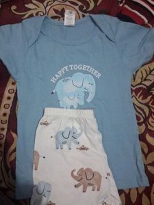 Cute Elephant Baby Romper Set