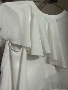 Chic White Ruffle Top