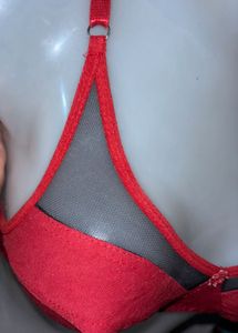 ❤️ Stylish Red Mesh Bra |