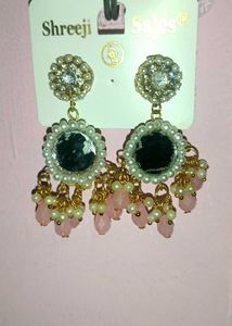 Beautiful Mirror Work Jhumka Earrings
