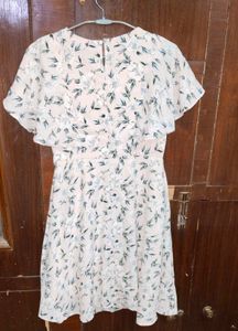 Pantaloons Floral Nude Pink Summer Midi Dress