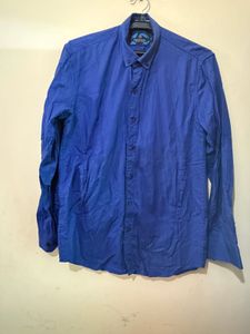 Men's Royal Blue Button-Down Shirt
