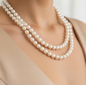 Elegant Pearl Necklace and Earrings Set