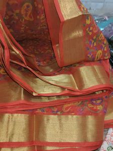 Red Paisley saree