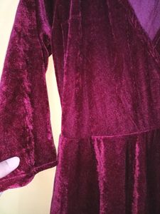Velvet Wrap Mini Dress