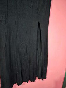 Black Bodycone Maxi Skirt with Slit