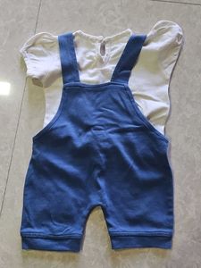 Cute Bear Overalls Set