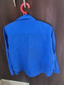 Electric Blue Button-Up Shirt