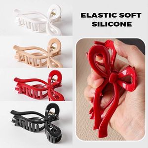 Silicone unbreakable claw clip bow