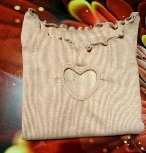 Heart Cut Out Crop Top