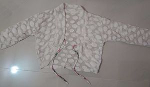 White Lace Cropped Cardigan