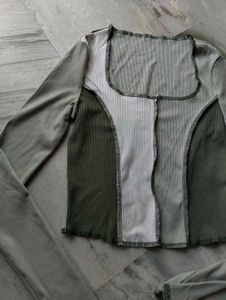 Patchwork Long Sleeve Top