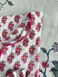 Pretty Pink Floral Print Kurta