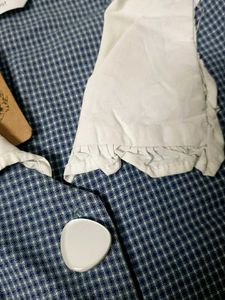 Blue Gingham Button-Up Shirt no 105