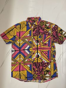 Vibrant Geometric Print Shirt- Unisex