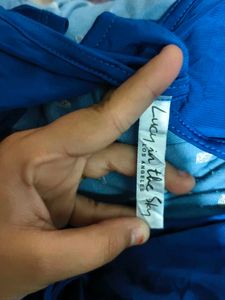 Blue Cutout Ring Detail Long Sleeve Top