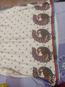 Cream Kurta with Paisley Print