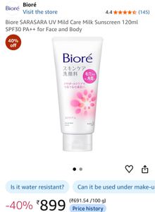 authentic Biore Facial Wash Scrub