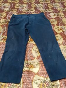 Men's Blue Casual Trousers