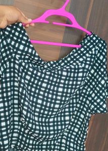 Chic Gingham Off-Shoulder Top