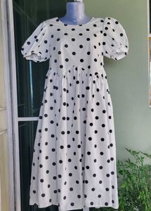 Cute Polka Dot Midi Dress
