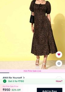 Leopard Print Dress, never worn, with tags