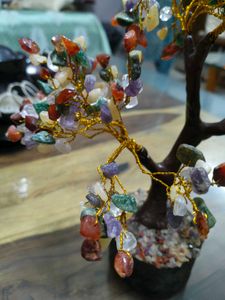 Multi Crystal Natural Stones Bonsai Tree For Decor