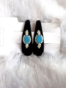 Pearl &amp; glass bead Hair Clips - Set of 2