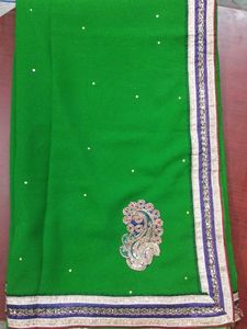 PARTY WEAR SAREE WITH STITCHED BLOUSE