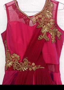 bust 40 Elegant Maroon Gown