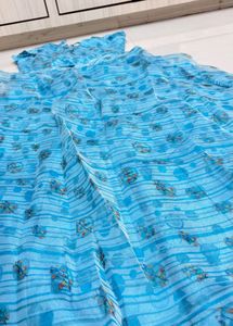 Beautiful Blue Printed Ethnic Gown