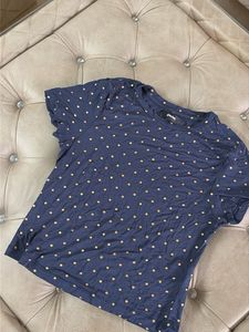 Navy Blue Polka Dot T-Shirt