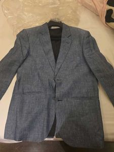 Men's Blue Linen Blazer