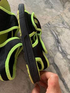 New Balance Black &amp; Neon Sandals