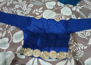 Royal Blue Embroidered Blouse