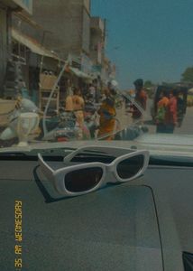 Aesthetic Y2K Sunglasses- White🤍
