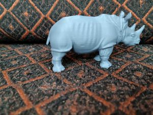3D Printed Rhinoceros Figurine