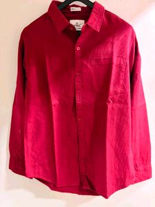 Men's Premium Fit Red Casual Shirt