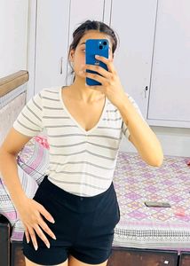Ribbed Strip Top