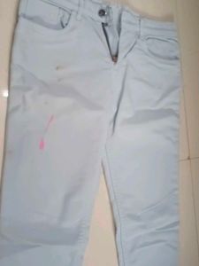 Light Blue Casual Pants