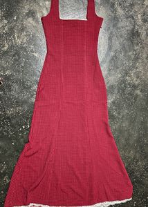 Ruby Red Gingham Dress