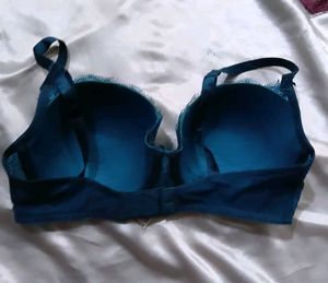 Teal Lace Padded Bra