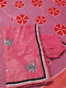 party wear saree with blouse