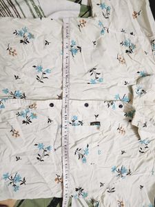 Men's Cream Floral Print Shirt