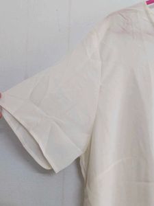Cream Oversized Tunic Top