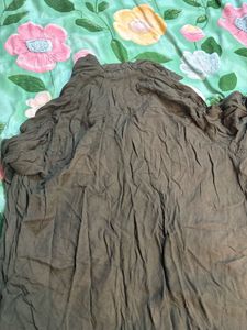 Chic Brown Textured Button-Down Shirt