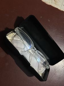 Clear Frame Glasses with Case
