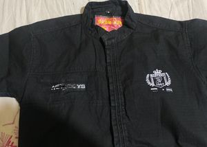 Black Stylish Cotton Shirt For 4 To 6 Years Boy
